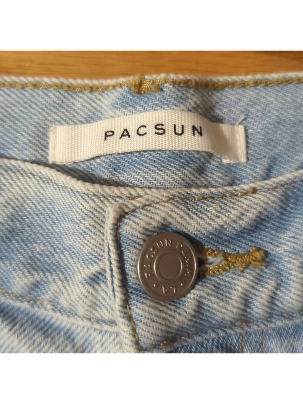 PacSun High Rise Jean Shorts Button Fly Size 25 - Picture 3 of 12